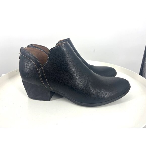 B.O.C Lucy Black Leather Western Boots 9 - Picture 5 of 7